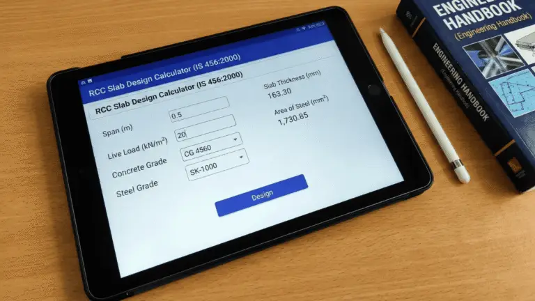 RCC Slab Design As per 456:2000 Calculator