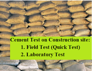 cement test on construction site