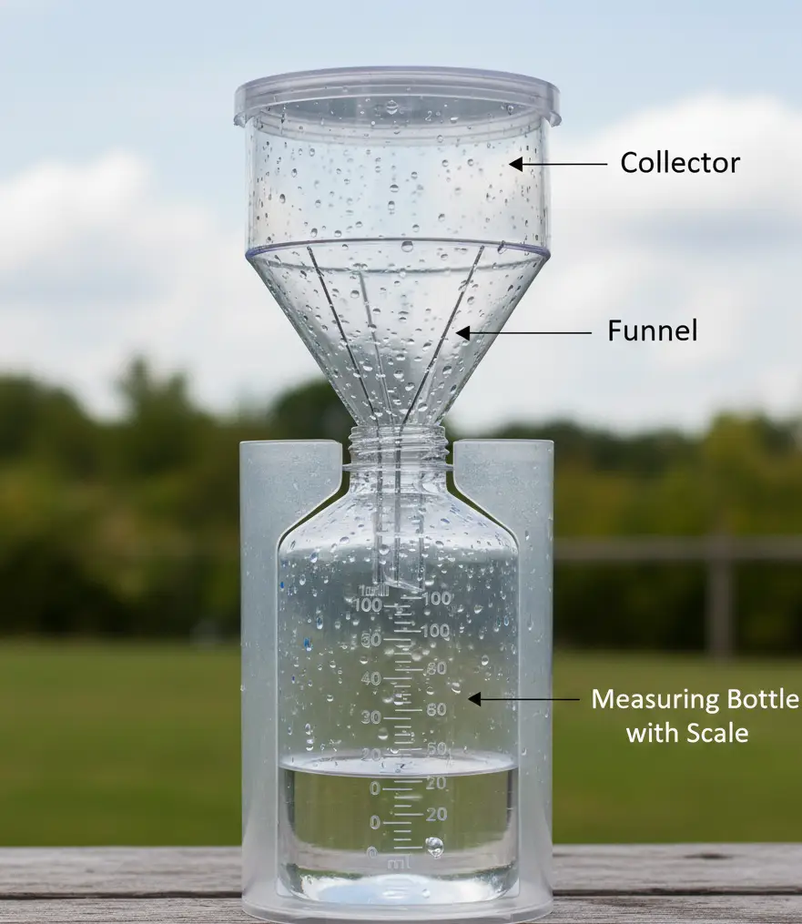 non recording rain guage